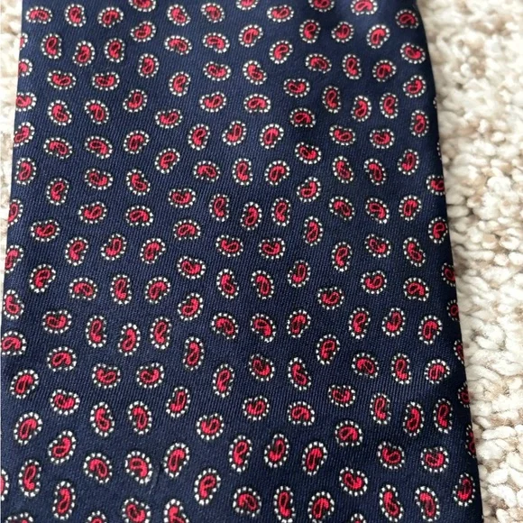 Christian Dior 100% Silk Tie Navy Blue - Picture 5 of 7